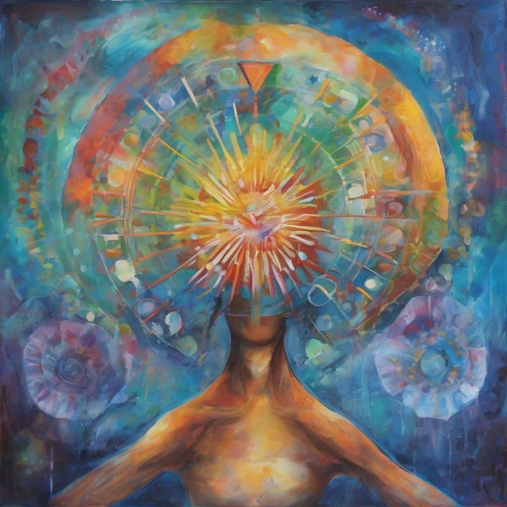 Ονειρική όψη με φωτεινά χρώματα και ρολόγια μυαλού.